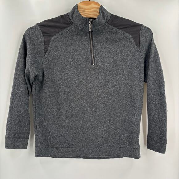 Tommy Bahama Large Dark Gray Black Long Sleeve 1/4 Zip Pullover Sweater - Picture 5 of 6